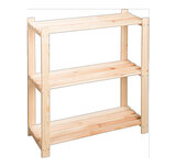 Policový regál dřevěný 6587 z masivního dřeva 3 patra 80 x 30 x 90 cm Policový regál dřevěný 6587 z masivního dřeva 3 patra 80 x 30 x 90 cm