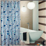 Koupelnový závěs textilie 180 x 200 cm, modrý