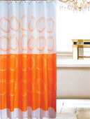 Koupelnový závěs textilie 180 x 200 cm, oranžový