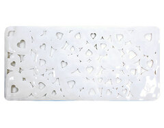 Protiskluzová podložka do vany Srdce 36 x 72 cm, bílá Protiskluzová podložka do vany Srdce 36 x 72 cm, bílá
