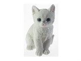Kočka 6504 bílá, 16 cm, polyresin