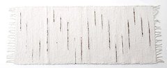 Ručně tkaná předložka 50 x 120 cm, bílý melír Ručně tkaná předložka 50 x 120 cm, bílý melír