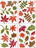 Samolepící dekorace - Podzimní listí