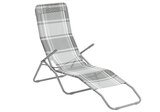 Skládací lehátko relaxační Kostka, šedé, Fortel Skládací lehátko relaxační Kostka, šedé, Fortel