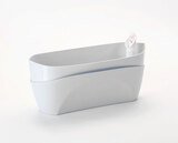 Truhlík samozavlažovací Doppio 38 cm, šedomodrá Truhlík samozavlažovací Doppio 38 cm, šedomodrá
