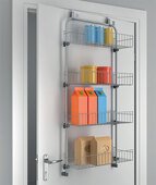 Závěsný kovový organizér na dveře 7059, 4 poličky bez vrtání 103 x 45 x 17 cm Závěsný kovový organizér na dveře 7059, 4 poličky bez vrtání 103 x 45 x 17 cm