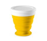 Silikonový cestovní hrnek s víčkem 7351, skládací 250ml, žlutá Silikonový cestovní hrnek s víčkem 7351, skládací 250ml, žlutá