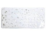 Protiskluzová podložka do vany Srdce 36 x 72 cm, bílá Protiskluzová podložka do vany Srdce 36 x 72 cm, bílá