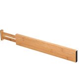 Organizér do zásuvky 7497 bambus, rozdělovač šuplíku do kuchyně 33,5 až 43 cm, v. 6cm