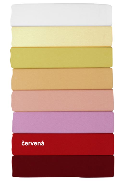 Prostěradlo jersey - červená, 60 x 120 cm, Dadka Prostěradlo jersey - červená, 60 x 120 cm, Dadka