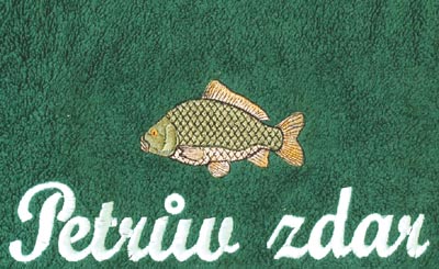Osuška pro rybáře 70 x 140 cm Petrův zdar, tm. zelená, Fortel