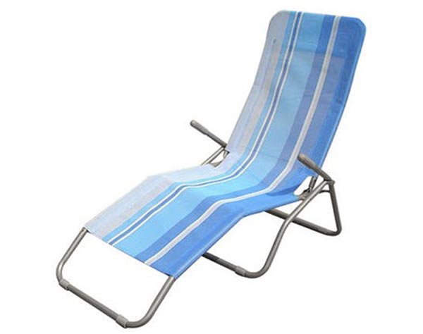 Skládací lehátko relaxační - modrý pruh Skládací lehátko relaxační - modrý pruh