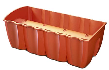 Truhlík balkonový Crown 18 L, terakota Truhlík balkonový Crown 18 L, terakota