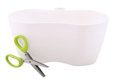 Květináč na bylinky LIMES DUBLO 2,3 l, bílý, Prosperplast Květináč na bylinky LIMES DUBLO 2,3 l, bílý, Prosperplast