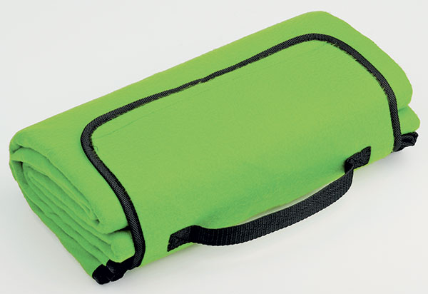 fleecová deka na piknik PAT 140 x 130 cm, zelená fleecová deka na piknik PAT 140 x 130 cm, zelená