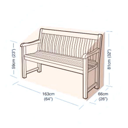 Ochranný obal na zahradní lavici 163 x 66 x 81 cm, Fortel