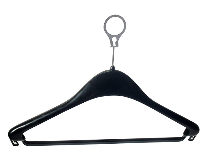 Hotelová ramínka na šaty K9, 44 cm, černá Hotelová ramínka na šaty K9, 44 cm, černá