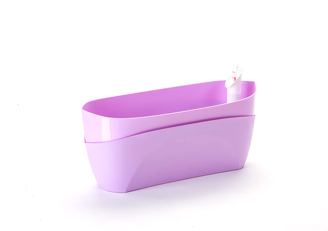 Truhlík samozavlažovací Doppio 38 cm, fialová Truhlík samozavlažovací Doppio 38 cm, fialová