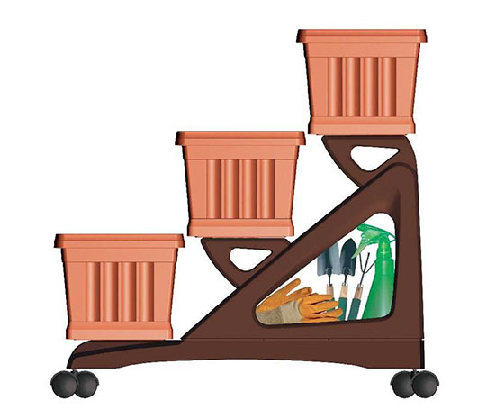 Zahrádka na balkón pro bylinky a zeleninu ORTO 3 x 80 cm, 90 l, terakota Zahrádka na balkón pro bylinky a zeleninu ORTO 3 x 80 cm, 90 l, terakota