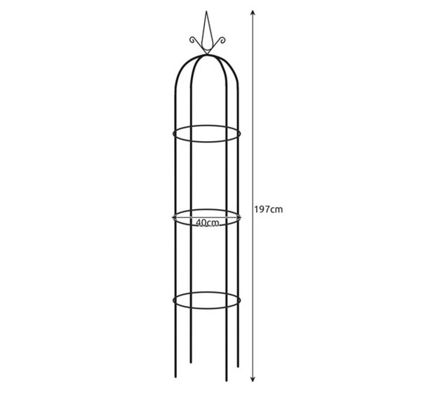 Obelisk na popínavé rostliny 0565 kovový 197 cm Obelisk na popínavé rostliny 0565 kovový 197 cm