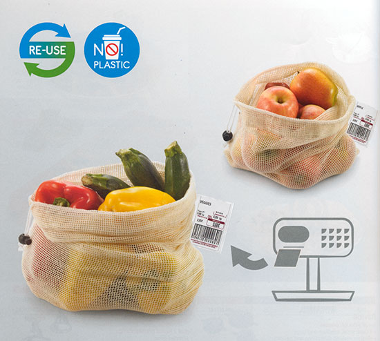 Eko pytlík na potraviny 7219, síťový sáček se štítkem na cenovku 43x30 cm Eko pytlík na potraviny 7219, síťový sáček se štítkem na cenovku 43x30 cm