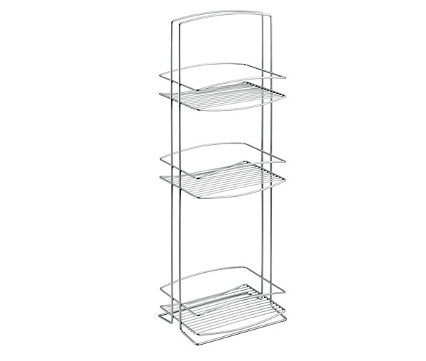 Stojan na kosmetiku do koupelny, kovový organizér 25 x 17 x 77 cm, polytherm