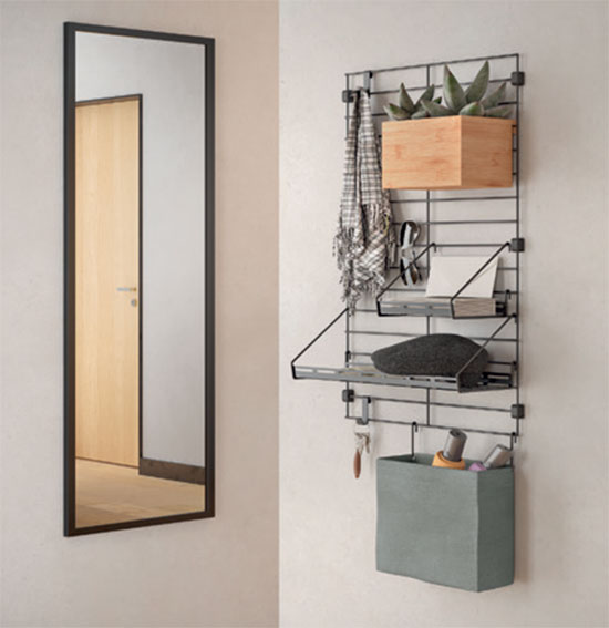 Nástěnný variabilní systém na zeď Mural závěsný 68 x 43 cm, černá Nástěnný variabilní systém na zeď Mural závěsný 68 x 43 cm, černá