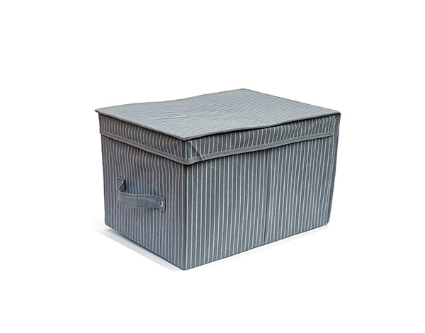 Úložný box s víkem na oděvy do skříně L, 40 x 30 x 25 cm, šedá