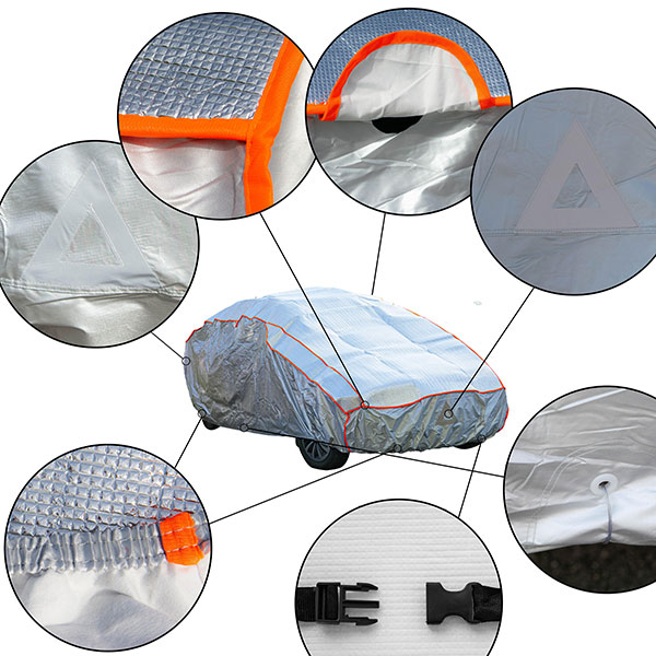 Plachta na auto proti krupobití L 480 x 180 x 120 cm, stříbrná Plachta na auto proti krupobití L 480 x 180 x 120 cm, stříbrná