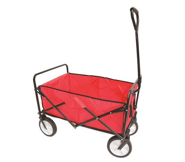 Skládací plážový vozík 6868 nosnost 70 kg, 75 x 45 x 24 cm, červená