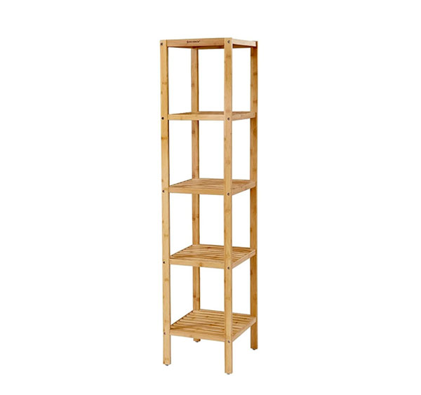 Stojanový, dřevěný regál 7325, 5 - policový 33x33x146cm, bambus Stojanový, dřevěný regál 7325, 5 - policový 33x33x146cm, bambus