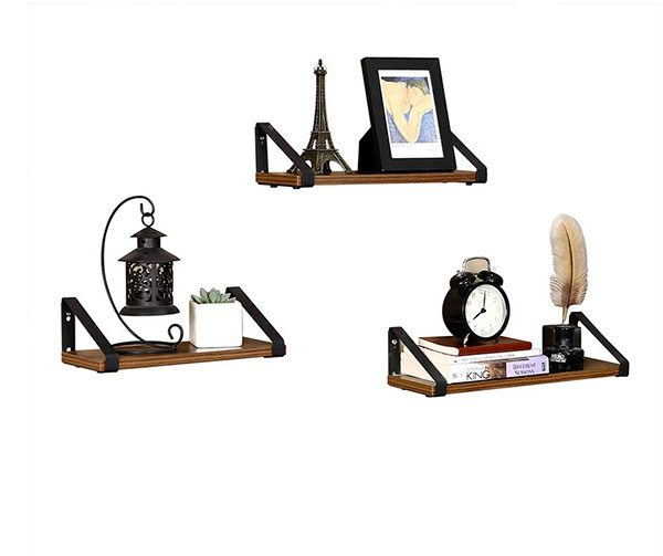 Poličky na stěnu rustikální set 3ks, 30,35,40 x 12 x 11 cm Poličky na stěnu rustikální set 3ks, 30,35,40 x 12 x 11 cm