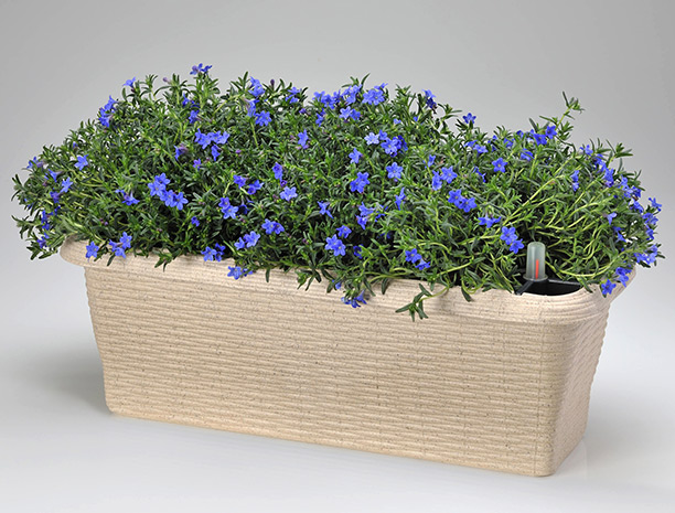 Samozavlažovací truhlík Paglia ratan 60 cm, béžová Samozavlažovací truhlík Paglia ratan 60 cm, béžová