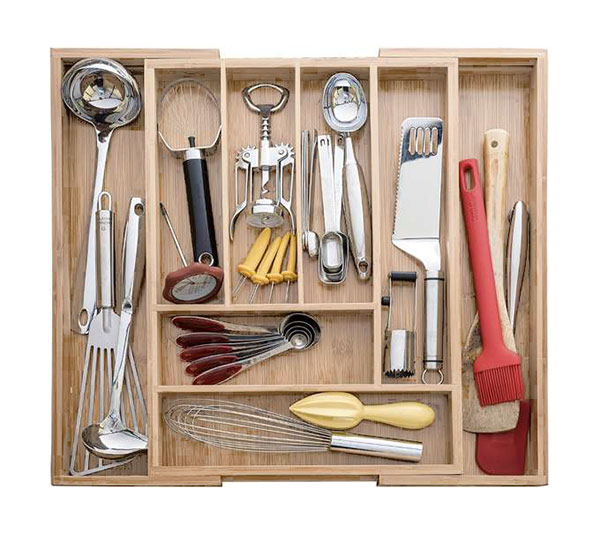 Organizér do kuchyňské zásuvky nastavitelný 45 x 33 - 50 x 4,5 cm Organizér do kuchyňské zásuvky nastavitelný 45 x 33 - 50 x 4,5 cm