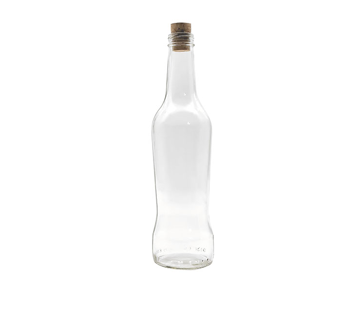 Skleněná láhev Sodovčák 0,33 l s korkovou zátkou, transparentní