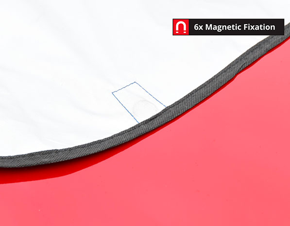 Clona na čelní sklo s magnety 7083 145 x 120 cm, stříbrná Clona na čelní sklo s magnety 7083 145 x 120 cm, stříbrná